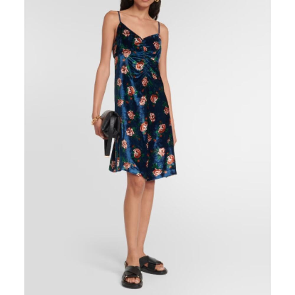 Kenzo Floral velvet minidress